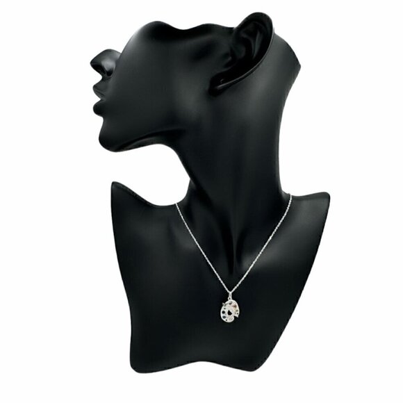 NWT S925 Sterling Silver Stamped Artist Palette Pendant Necklace 18" - Picture 3 of 9